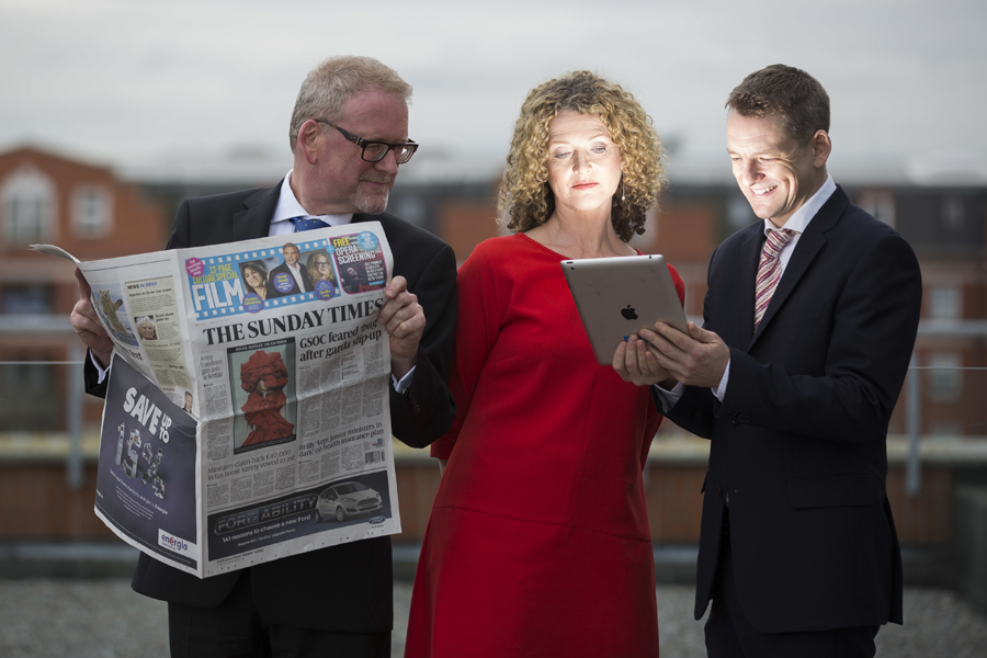 Frank Fitzgibbon Editor of the Sunday Times, Justine McCarthy columnist and Richard Oakley, Editor of the Ireland Edition of the Times 2