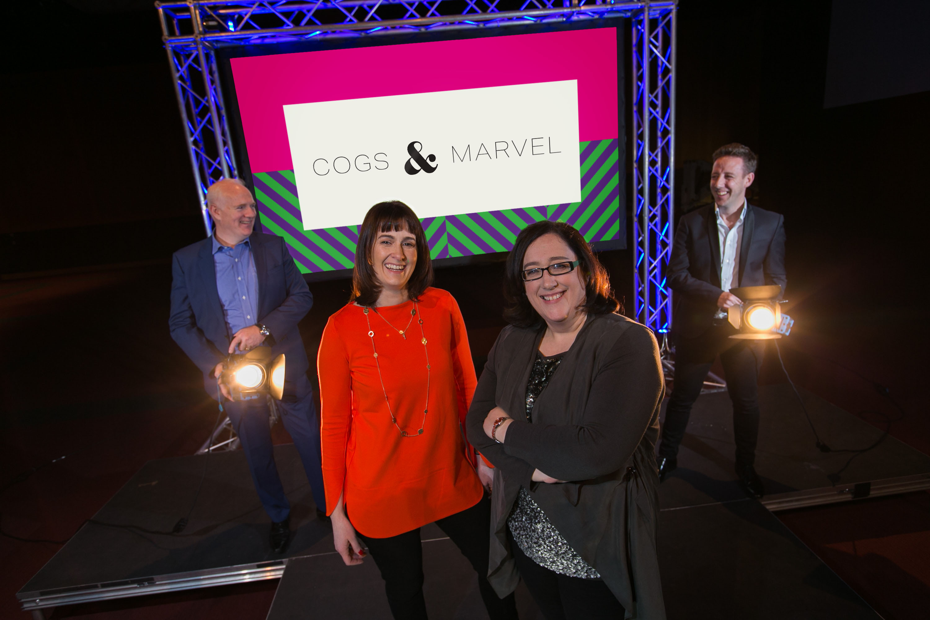 Photographed announcing its company's expansion plans and the rebrand of Irish event agency business 'Greenlight Events' to 'Cogs & Marvel' are co-founders from left to right: Róisín Callaghan and Jane Gallagher with Killian Whelan, non-executive chairman and Dave Smyth, CEO. Picture by Shane O'Neill Photography.