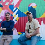 maser and meik at mural