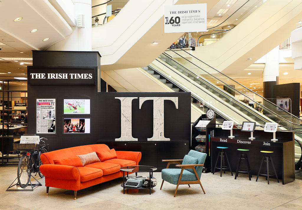 Irish Times Celebrates 160 Years with Pop-Up and Major OOH Campaign