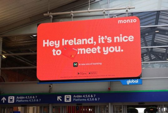 Monzo Marks Irish Launch with High-Impact Dublin OOH Campaign